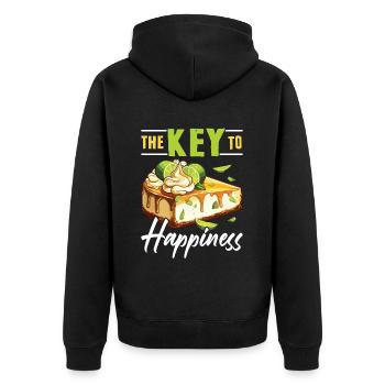 Dessert for Key Lime Pie Lovers - Unisex Premium Organic Zip Hoodie - black - Back - Nico (187cm)