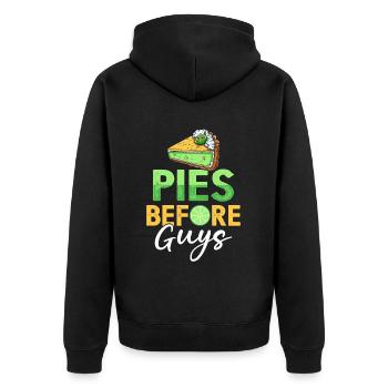 Dessert for Key Lime Pie Lovers - Unisex Premium Organic Zip Hoodie - black - Back - Nico (187cm)