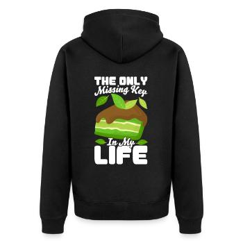 Dessert for Key Lime Pie Lovers - Unisex Premium Organic Zip Hoodie - black - Back - Nico (187cm)