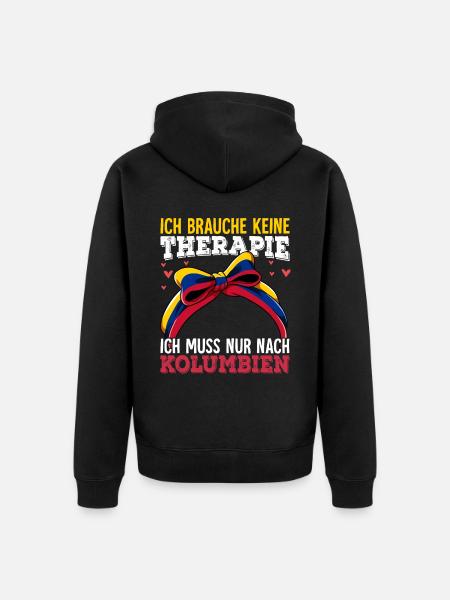 Kolumbien - Unisex Premium Bio Zip Hoodie - Schwarz