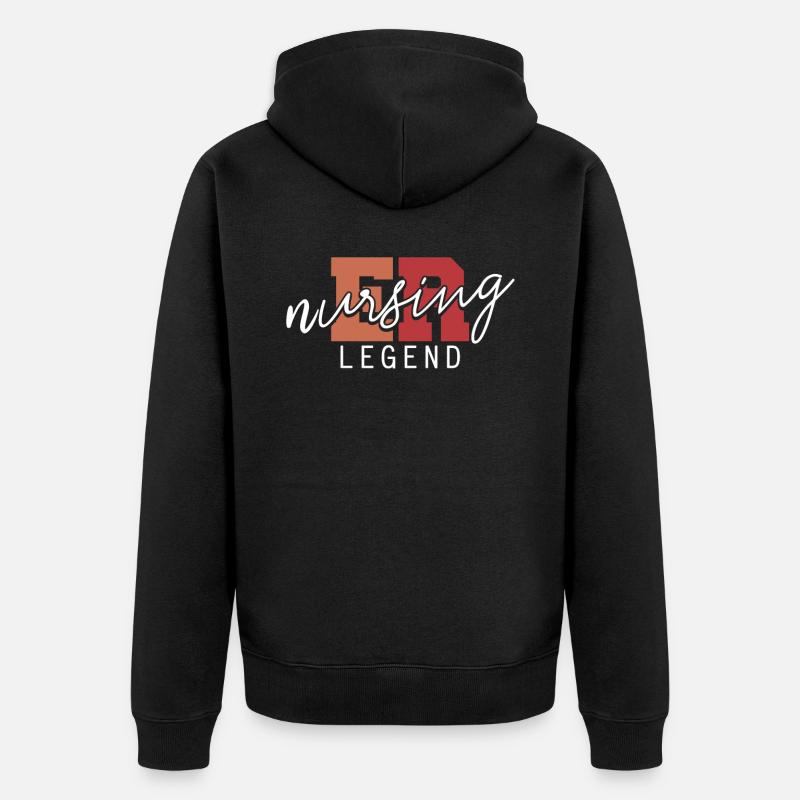 Krankenschwester Notfall Krankenschwester - Unisex Premium Bio Zip Hoodie - Schwarz
