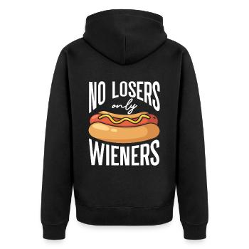 Hot-Dog Cadeau Nourriture Hot Dog - Veste à capuche bio Premium Unisexe - noir - Dos - Nico (187cm)