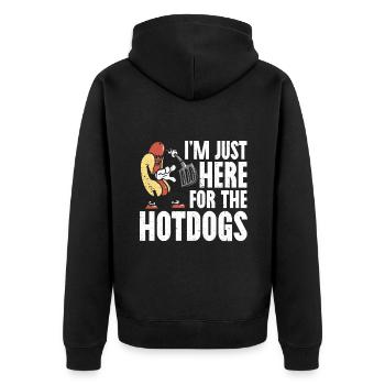 Hot-Dog Cadeau Nourriture Hot Dog - Veste à capuche bio Premium Unisexe - noir - Dos - Nico (187cm)