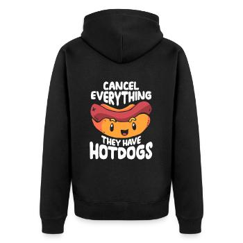 Hot-Dog Cadeau Nourriture Hot Dog - Veste à capuche bio Premium Unisexe - noir - Dos - Nico (187cm)
