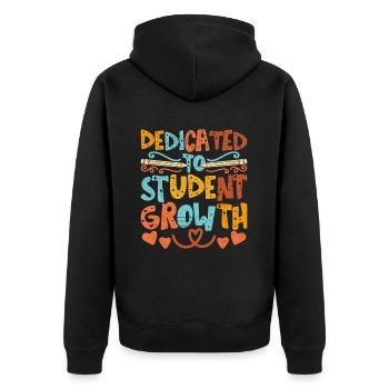 Educational Assistant Teaching Assistant - Unisex Premium Organic Zip Hoodie - black - Back - Nico (187cm)
