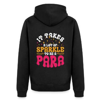 Educational Assistant - Unisex Premium Organic Zip Hoodie - black - Back - Nico (187cm)