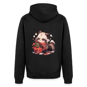 Raton laveur, raton laveur, raton laveur, bébé garde ours - Veste à capuche bio Premium Unisexe - noir - Dos - Nico (187cm)