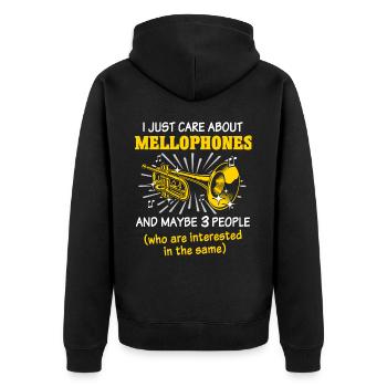 Mellophone Mellophone Player Mellophonium - Unisex Premium Organic Zip Hoodie - black - Back - Nico (187cm)