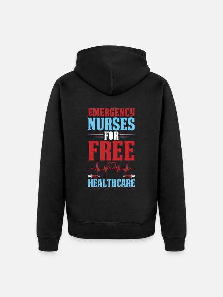 Krankenschwester Gesundheitspflege - Unisex Premium Bio Zip Hoodie - Schwarz