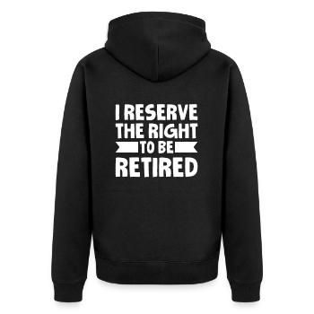 Pension de retraité - Veste à capuche bio Premium Unisexe - noir - Dos - Nico (187cm)