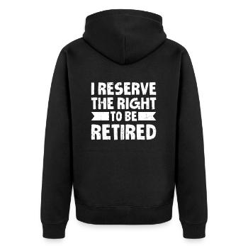 Pension de retraité - Veste à capuche bio Premium Unisexe - noir - Dos - Nico (187cm)