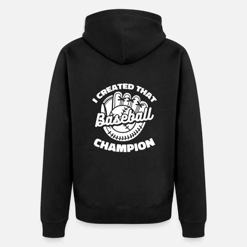 Baseball Baseball Maman - Veste à capuche bio Premium Unisexe - noir