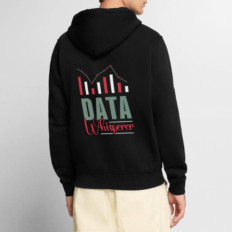 Data Analyst Data Whisperer Computer Science Coder Unisex Premium Organic Zip Hoodie