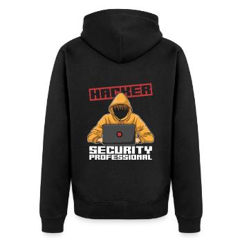 Cybersécurité Hacker Analyste professionnel de la sécurité - Veste à capuche bio Premium Unisexe - noir - Dos - Nico (187cm)