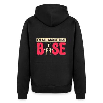 Cheerleadermädchen Cheerleading Jugend - Unisex Premium Bio Zip Hoodie - Schwarz - Hinten - Nico (187cm)