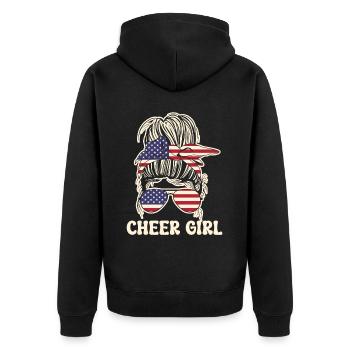 Pom-pom girl Cheerleading Jeunes - Veste à capuche bio Premium Unisexe - noir - Dos - Nico (187cm)