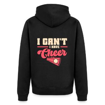 Cheerleadermädchen Cheerleading Jugend - Unisex Premium Bio Zip Hoodie - Schwarz - Hinten - Nico (187cm)