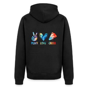 Cheerleadermädchen Cheerleading Jugend - Unisex Premium Bio Zip Hoodie - Schwarz - Hinten - Nico (187cm)