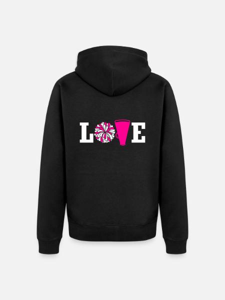 Cheerleadermädchen Cheerleading Jugend - Unisex Premium Bio Zip Hoodie - Schwarz