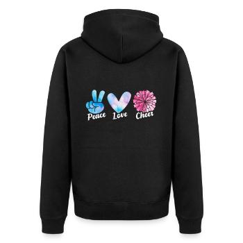 Cheerleadermädchen Cheerleading Jugend - Unisex Premium Bio Zip Hoodie - Schwarz - Hinten - Nico (187cm)