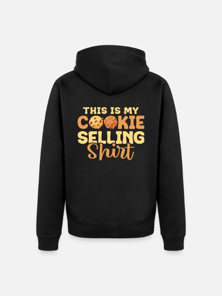 Boy Scout Cookie Merchant - Unisex Premium Organic Zip Hoodie - black