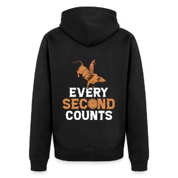 Bull Rider Bull Riding Cowboy - Unisex Premium Organic Zip Hoodie - black - Back - Nico (187cm)