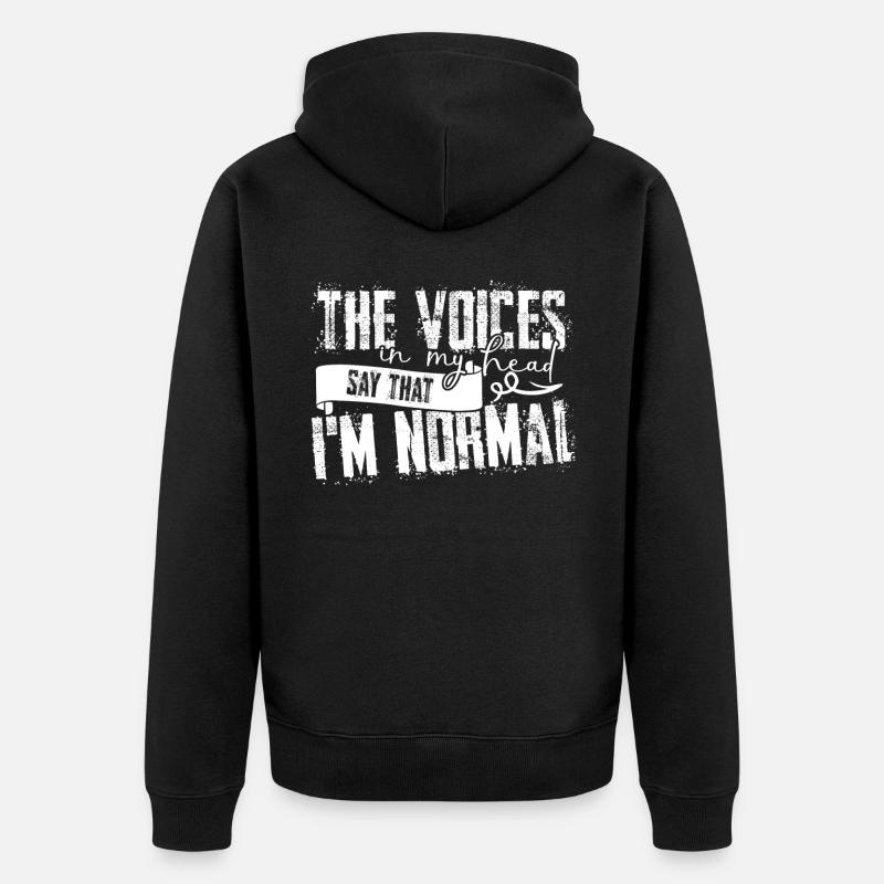 Insanity Crazy Insane - Unisex Premium Bio Zip Hoodie - Schwarz