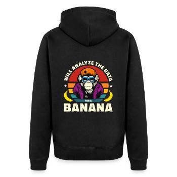 Data Analyst Will Analyze The Data Analyst Coder - Unisex Premium Bio Zip Hoodie - Schwarz - Hinten - Nico (187cm)
