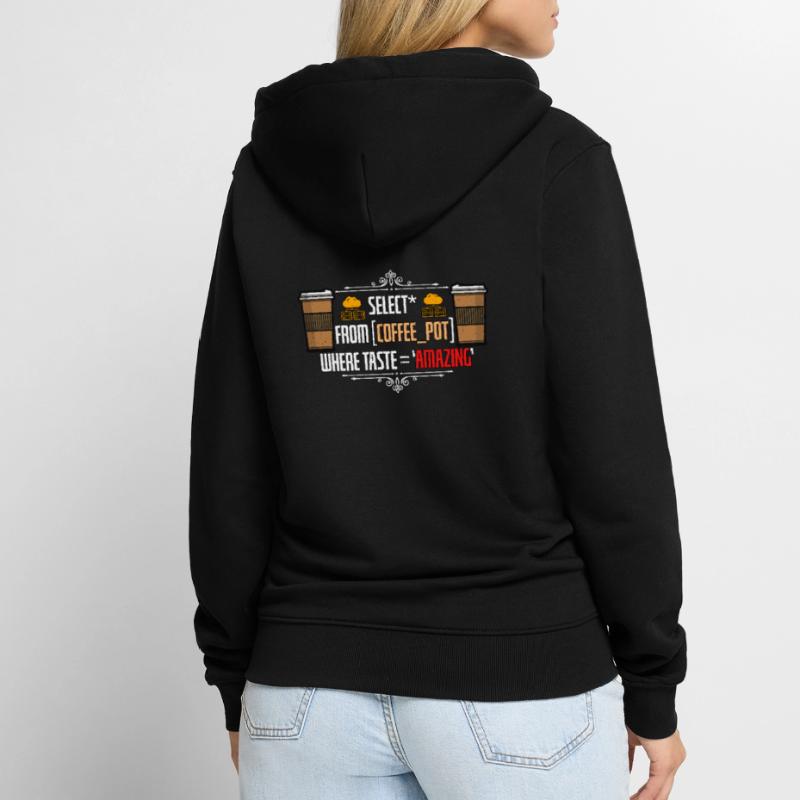 Data Analyst Select From Coffee Pot Programming Unisex Premium Bio Zip Hoodie