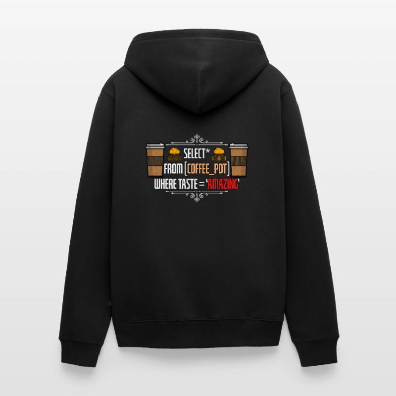 Data Analyst Select From Coffee Pot Programming Unisex Premium Bio Zip Hoodie