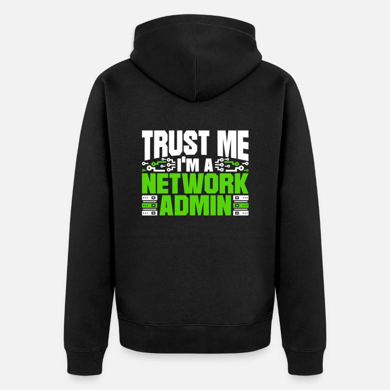Programmierer Netzwerkadministrator - Unisex Premium Bio Zip Hoodie - Schwarz