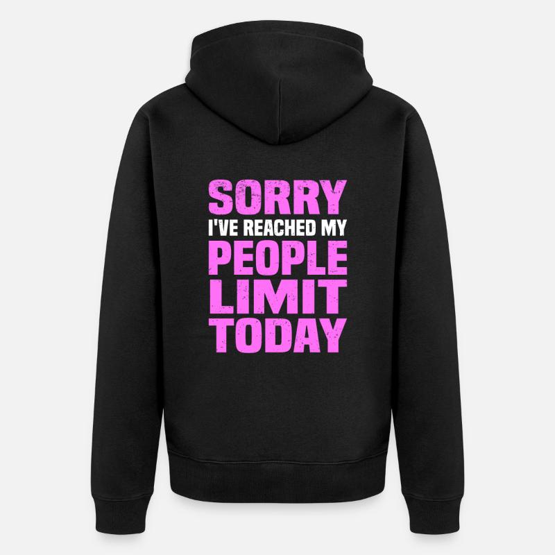 Misanthrope Antisocial Introverti - Veste à capuche bio Premium Unisexe - noir