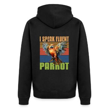 Perruche Perruche Oiseau Perruche Propriétaire - Veste à capuche bio Premium Unisexe - noir - Dos - Nico (187cm)