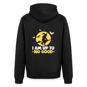Magische Dunkle Kunst Okkulte Hexen Designs - Unisex Premium Bio Zip Hoodie - Schwarz - Hinten - Nico (187cm)