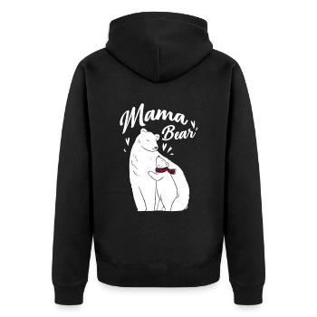 Maman Ours - Veste à capuche bio Premium Unisexe - noir - Dos - Nico (187cm)