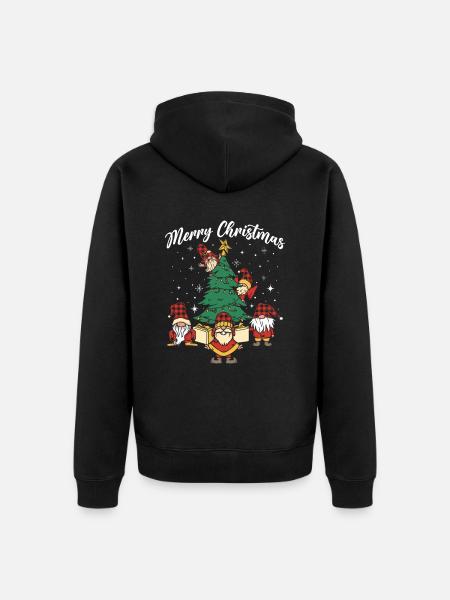 Merry Christmas - Unisex Premium Bio Zip Hoodie - Schwarz