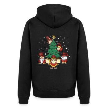 Gnomes de Noël - Veste à capuche bio Premium Unisexe - noir - Dos - Nico (187cm)