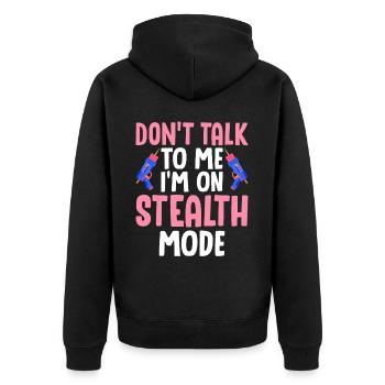 Laser Tag Player - Unisex Premium Organic Zip Hoodie - black - Back - Nico (187cm)
