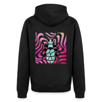 fourmi - Veste à capuche bio Premium Unisexe - noir - Dos - Nico (187cm)
