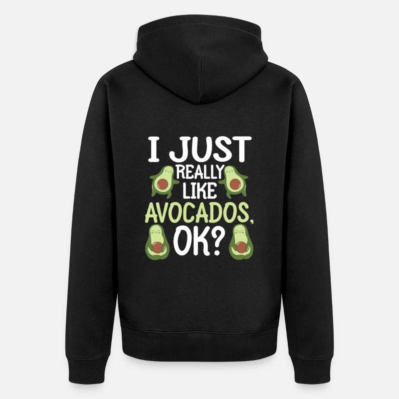 Avocat J’aime les avocats - Veste à capuche bio Premium Unisexe - noir