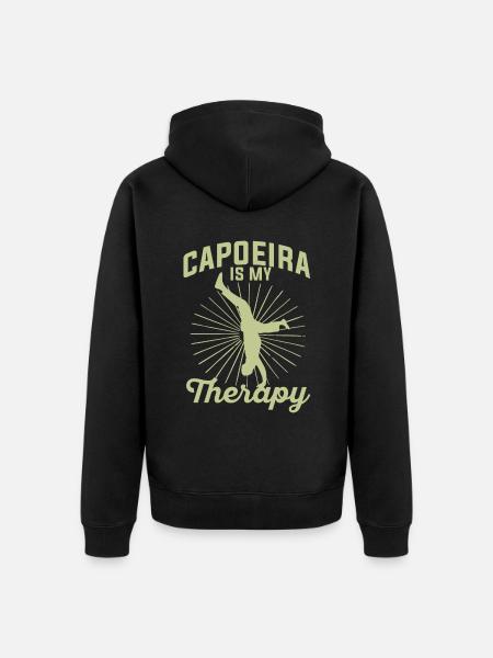 Capoeira Is My Therapy - Unisex Premium Organic Zip Hoodie - black