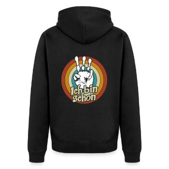 Birthday Decoration Hand 3 Years I'm 3 - Unisex Premium Organic Zip Hoodie - black - Back - Nico (187cm)