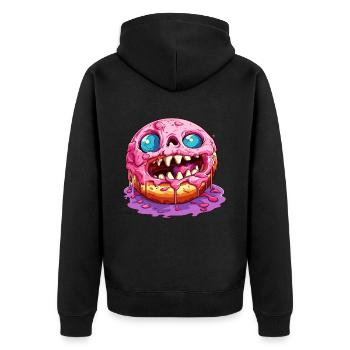 Beignet de monstre laid - Veste à capuche bio Premium Unisexe - noir - Dos - Nico (187cm)