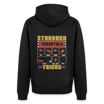 Tarantulas Stubborn Tarantula Tricks Entomologist - Unisex Premium Bio Zip Hoodie - Schwarz - Hinten - Nico (187cm)