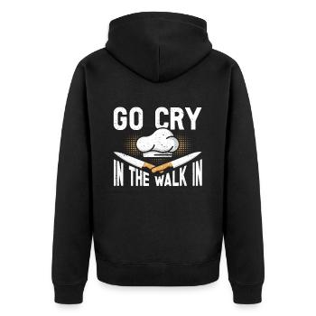 Funny Chef Gift Saying Chef - Unisex Premium Organic Zip Hoodie - black - Back - Nico (187cm)