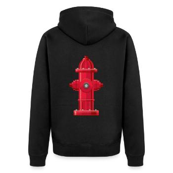 Bouche d’incendie Pompiers Enfants - Veste à capuche bio Premium Unisexe - noir - Dos - Nico (187cm)