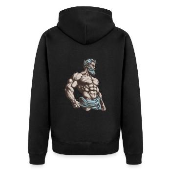 Muscles Workout Gym Bodybuilder - Veste à capuche bio Premium Unisexe - noir - Dos - Nico (187cm)