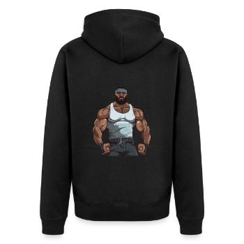Muscles Musculation Entraînement Bodybuilders - Veste à capuche bio Premium Unisexe - noir - Dos - Nico (187cm)
