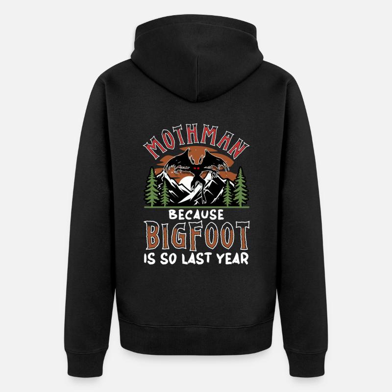 Sasquatch Kryptide Kryptozoologie - Unisex Premium Bio Zip Hoodie - Schwarz