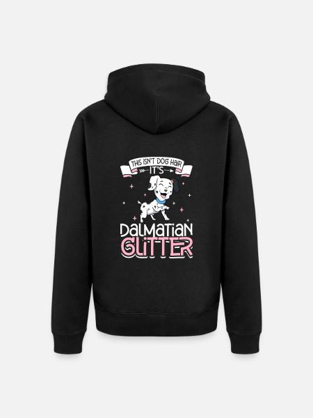 Dalmatian Glitter - Unisex Premium Organic Zip Hoodie - black